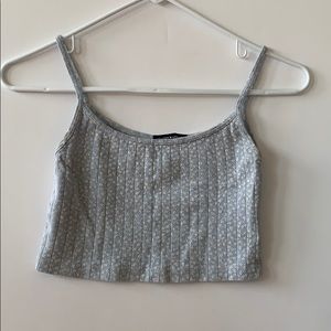 Brandy Melville Light Blue Floral Skylar Tank